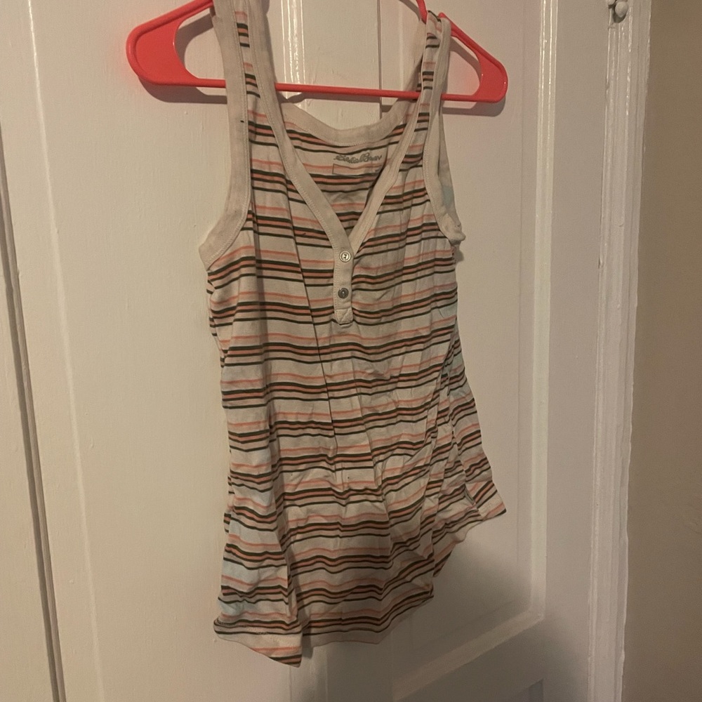 Eddie Bauer women's M striped tank top
